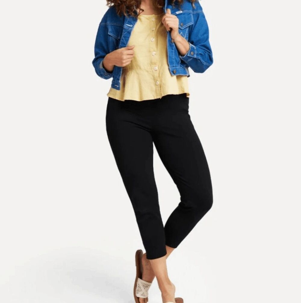 New Betabrand Black Crop Two Pocket Dress Pant Yoga Pants 2X